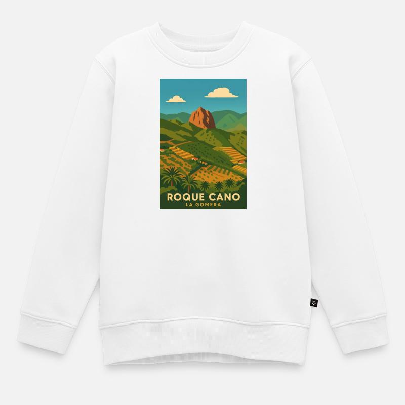 Roque Cano La Gomera - Sweat Premium enfant bio - blanc
