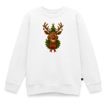 Rudolph das Rentier - Kinder Premium Organic Sweatshirt - Weiß - Vorne - AI Model Kid Male (0cm)