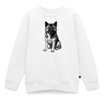 American Akita Holly - Kids Premium Organic Sweatshirt - white - Front - AI Model Kid Male (0cm)