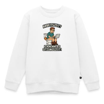 Temps de session sur l’ordinateur portable - Sweat Premium enfant bio - blanc - Devant - AI Model Kid Male (0cm)