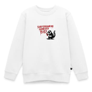 Raccoon Blues - Kinder Premium Organic Sweatshirt - Weiß - Vorne - AI Model Kid Male (0cm)
