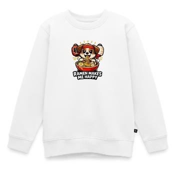 Le ramen me rend heureux - Sweat Premium enfant bio - blanc - Devant - AI Model Kid Male (0cm)