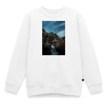 Orion-Sternbild über einem erstaunlichen Fluss - Kinder Premium Organic Sweatshirt - Weiß - Vorne - AI Model Kid Male (0cm)