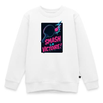 Smash la victoire ! Ping Pong - Sweat Premium enfant bio - blanc - Devant - AI Model Kid Male (0cm)