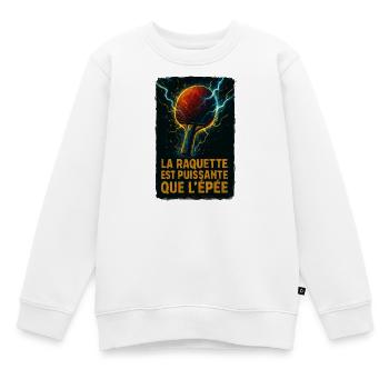 Smash la victoire ! Ping Pong - Sweat Premium enfant bio - blanc - Devant - AI Model Kid Male (0cm)
