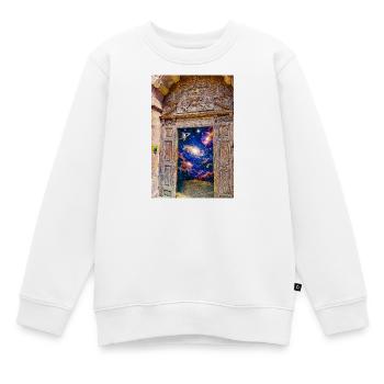 Porte Cosmique de la Porte de l’Espace - Sweat Premium enfant bio - blanc - Devant - AI Model Kid Male (0cm)