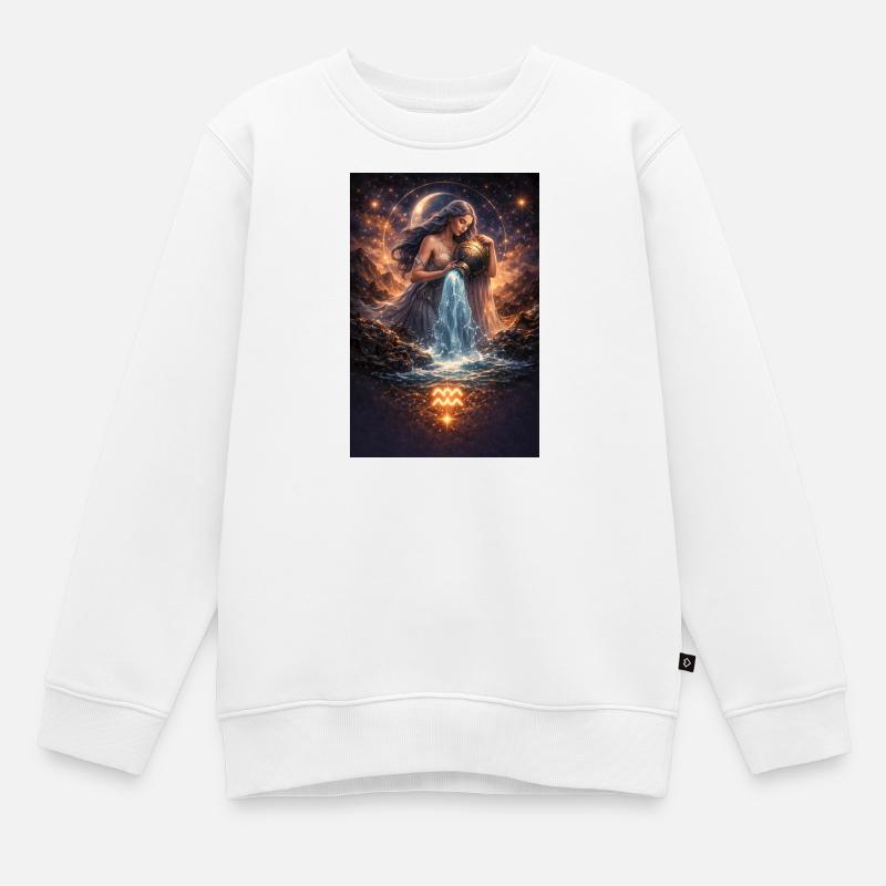 Verseau - Sweat Premium enfant bio - blanc