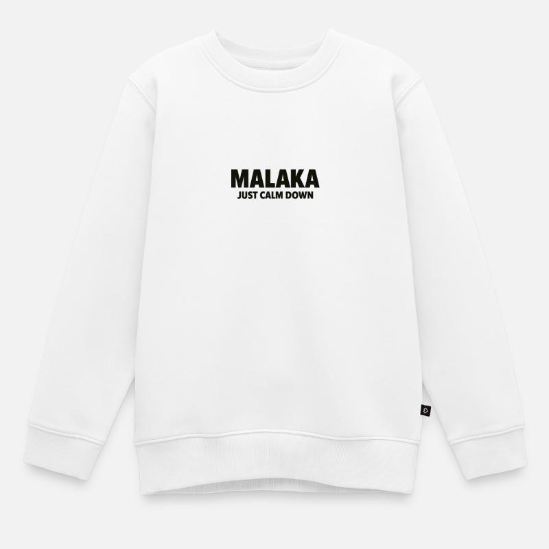 Malaka - Sweat Premium enfant bio - blanc