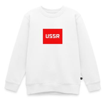 Logo texte du CCCP de l’Union soviétique de l’ère soviétique - Sweat Premium enfant bio - blanc - Devant - AI Model Kid Male (0cm)