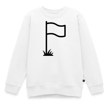 Eckfahne Fußball Stadion Symbol Vektor - Kinder Premium Organic Sweatshirt - Weiß - Vorne - AI Model Kid Male (0cm)