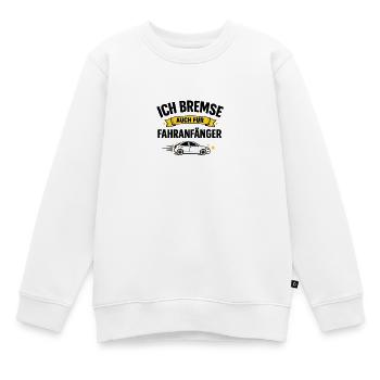 Ich bremse auch für Fahranfänger - Kinder Premium Organic Sweatshirt - Weiß - Vorne - AI Model Kid Male (0cm)