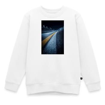 Mitternachts-Streckenhorizont - Kinder Premium Organic Sweatshirt - Weiß - Vorne - AI Model Kid Male (0cm)