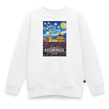 Florenz, Italien. - Kinder Premium Organic Sweatshirt - Weiß - Vorne - AI Model Kid Male (0cm)