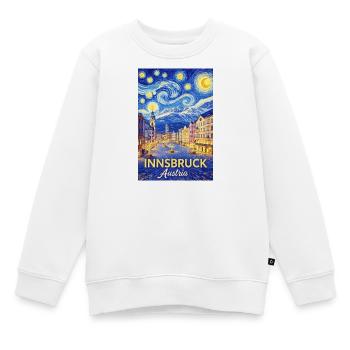 Innsbruck, Österreich - Kinder Premium Organic Sweatshirt - Weiß - Vorne - AI Model Kid Male (0cm)