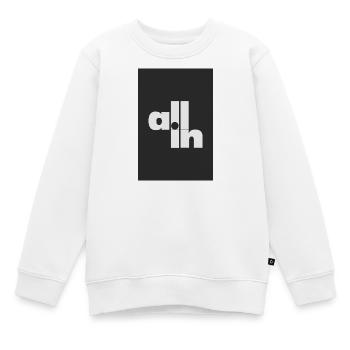 All in Poker Statement Minimal Typografie - Kinder Premium Organic Sweatshirt - Weiß - Vorne - AI Model Kid Male (0cm)
