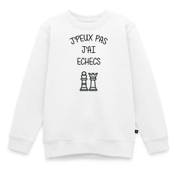Ich kann keinen Schach-Humor-Club haben - Kinder Premium Organic Sweatshirt - Weiß - Vorne - AI Model Kid Male (0cm)