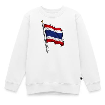 Thailand Fahne - Kinder Premium Organic Sweatshirt - Weiß - Vorne - AI Model Kid Male (0cm)