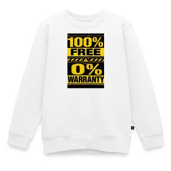 100% kostenlos 0% Garantie - Kinder Premium Organic Sweatshirt - Weiß - Vorne - AI Model Kid Male (0cm)
