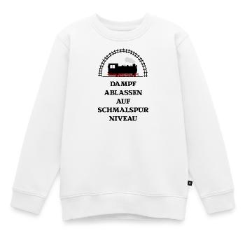 Dampf Ablassen Schmalspur - Kinder Premium Organic Sweatshirt - Weiß - Vorne - AI Model Kid Male (0cm)