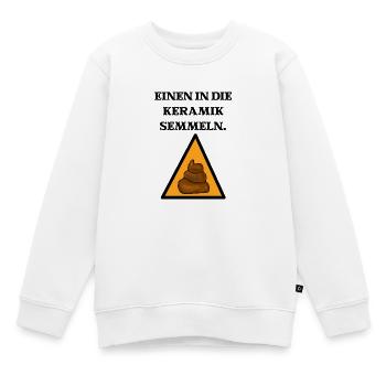 Keramikabteilung Klo Stuhlgang Witziges Schild - Kinder Premium Organic Sweatshirt - Weiß - Vorne - AI Model Kid Male (0cm)