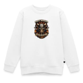 Nordischer Krieger nach Walhalla - Kinder Premium Organic Sweatshirt - Weiß - Vorne - AI Model Kid Male (0cm)