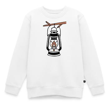 Laterne Ast Wald Bushcraft - Kinder Premium Organic Sweatshirt - Weiß - Vorne - AI Model Kid Male (0cm)