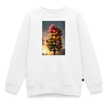 Lumière florale de feu de circulation - Sweat Premium enfant bio - blanc - Devant - AI Model Kid Male (0cm)