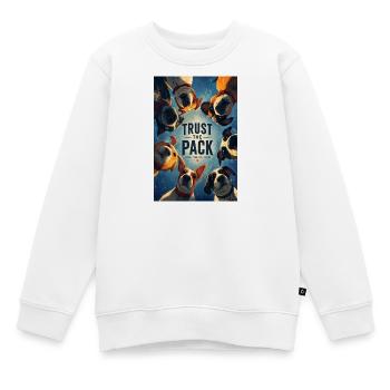 Vertraue dem Rudel. - Kinder Premium Organic Sweatshirt - Weiß - Vorne - AI Model Kid Male (0cm)