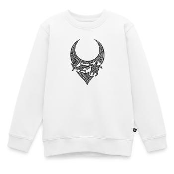 Schildkrötenhai-Halskette – Maori-Stammes-Tattoo - Kinder Premium Organic Sweatshirt - Weiß - Vorne - AI Model Kid Male (0cm)