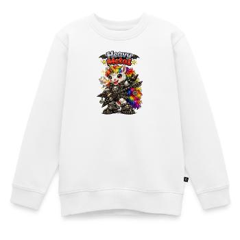 Guitare arc-en-ciel Unicorn Heavy Metal - Sweat Premium enfant bio - blanc - Devant - AI Model Kid Male (0cm)