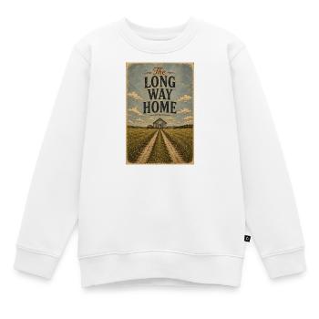 Vintage The Long Way Home Countryside - Kids Premium Organic Sweatshirt - white - Front - AI Model Kid Male (0cm)