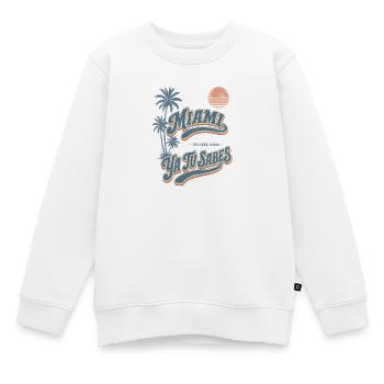 Miami YaTuSabes Palmiers rétro - Sweat Premium enfant bio - blanc - Devant - AI Model Kid Male (0cm)
