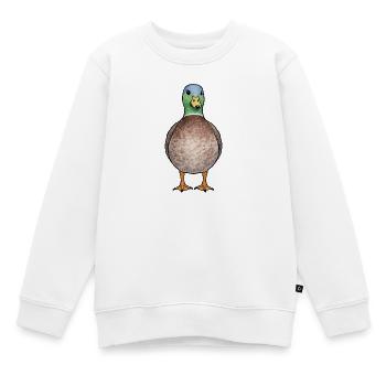 Bunte Stockenten-Illustration - Kinder Premium Organic Sweatshirt - Weiß - Vorne - AI Model Kid Male (0cm)