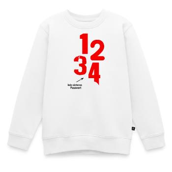 1 2 3 4 - Kinder Premium Organic Sweatshirt - Weiß - Vorne - AI Model Kid Male (0cm)