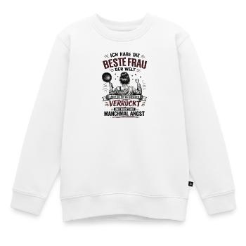 Beste Frau der Welt Verrückt Lustiges Geschenk - Kinder Premium Organic Sweatshirt - Weiß - Vorne - AI Model Kid Male (0cm)