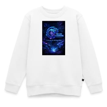 arcane_clockwork_poster_Neon_citate - Kids Premium Organic Sweatshirt - white - Front - AI Model Kid Male (0cm)