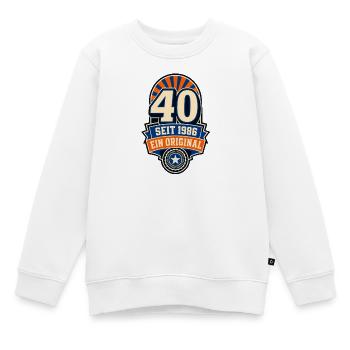 40 – Seit 1986 ein Original - Kinder Premium Organic Sweatshirt - Weiß - Vorne - AI Model Kid Male (0cm)