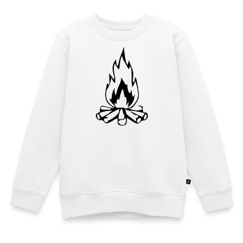 Feuer Lagerfeuer Geschenk - Kinder Premium Organic Sweatshirt - Weiß - Vorne - AI Model Kid Male (0cm)