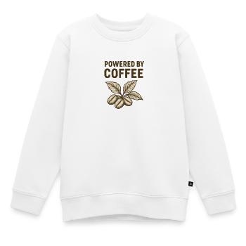 Alimenté par une usine de torréfaction au café - Sweat Premium enfant bio - blanc - Devant - AI Model Kid Male (0cm)