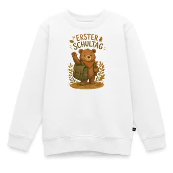 Erster Schultag Bär - Kinder Premium Organic Sweatshirt - Weiß - Vorne - AI Model Kid Male (0cm)