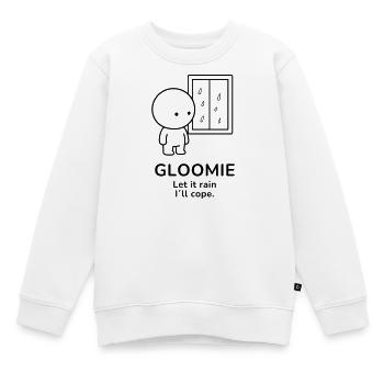 Gloomie – Let It Rain | Cozy Rainy Day Mood - Kids Premium Organic Sweatshirt - white - Front - AI Model Kid Male (0cm)