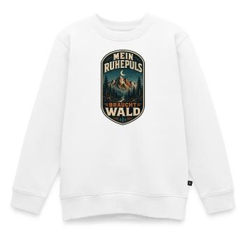 Mein Ruhepuls braucht Wald - Kinder Premium Organic Sweatshirt - Weiß - Vorne - AI Model Kid Male (0cm)