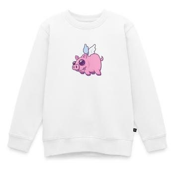 Piggys Nues volants - Sweat Premium enfant bio - blanc - Devant - AI Model Kid Male (0cm)
