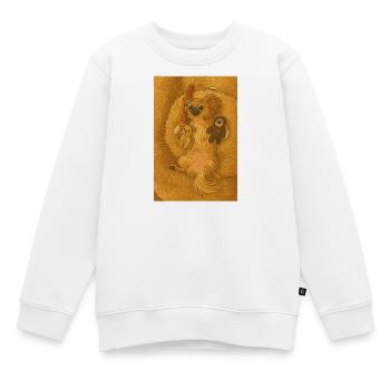 Mila Flauschiger Kuschelhund mit Spielzeugfreunden - Kinder Premium Organic Sweatshirt - Weiß - Vorne - AI Model Kid Male (0cm)