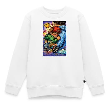 La colère est une tristesse qui n’a pas été absorbée - Sweat Premium enfant bio - blanc - Devant - AI Model Kid Male (0cm)