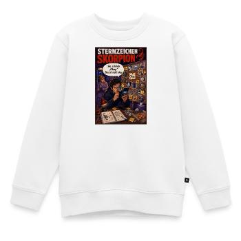 Sternzeichen Skorpion - Wenn „Okay“ nicht okay ist - Kinder Premium Organic Sweatshirt - Weiß - Vorne - AI Model Kid Male (0cm)