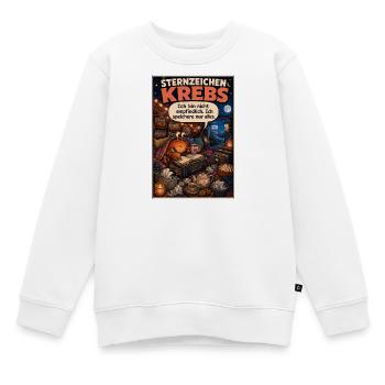 Sternzeichen Krebs -  Gefühle werden archiviert - Kinder Premium Organic Sweatshirt - Weiß - Vorne - AI Model Kid Male (0cm)