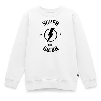 Belle Beau-Frère / Belle-Sœur / Beau Frere / Belle - Sweat Premium enfant bio - blanc - Devant - AI Model Kid Male (0cm)