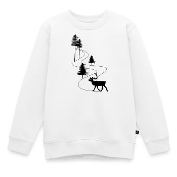 Skandinavien Straße Rentier - Kinder Premium Organic Sweatshirt - Weiß - Vorne - AI Model Kid Male (0cm)