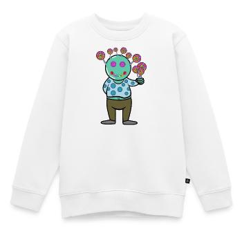 Bonbons Dessert gourmand Délicieux - Sweat Premium enfant bio - blanc - Devant - AI Model Kid Male (0cm)